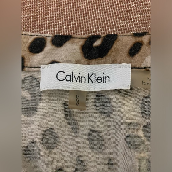 Calvin Klein Cheetah Print Blouse Size Medium - Picture 10 of 11